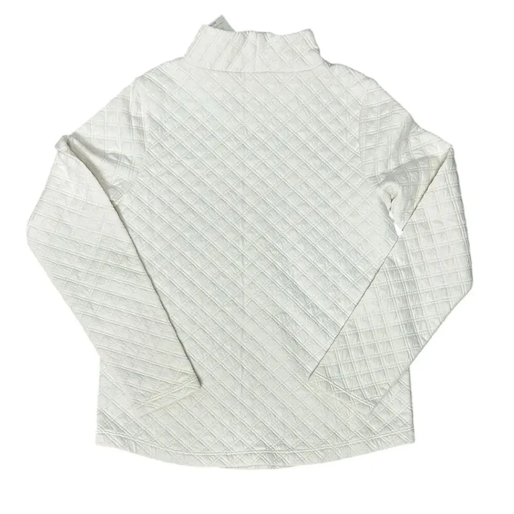 Crewcuts Cream Quilted Long Sleeve Top Kids Size XL